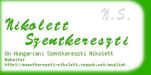 nikolett szentkereszti business card